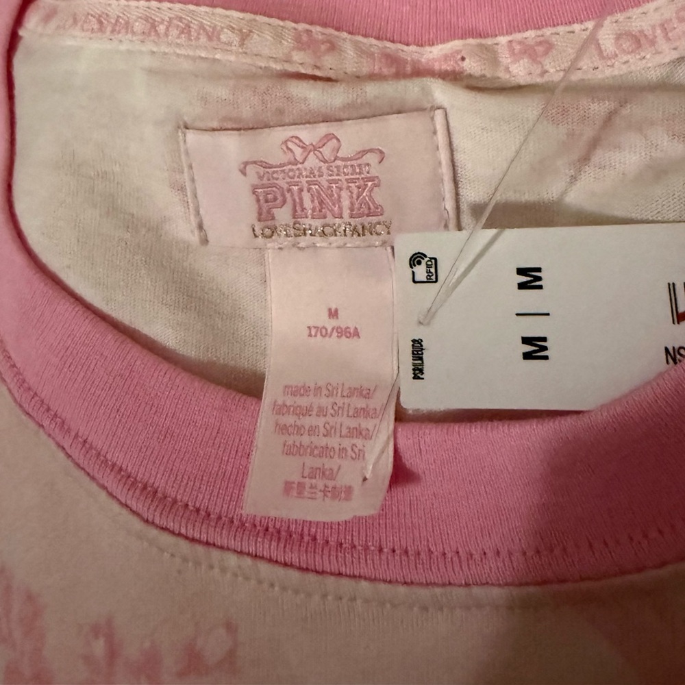 Victoria's Secret PINK x LoveShackFancy Campus Cotton Tee size medium nwt - Picture 11 of 11